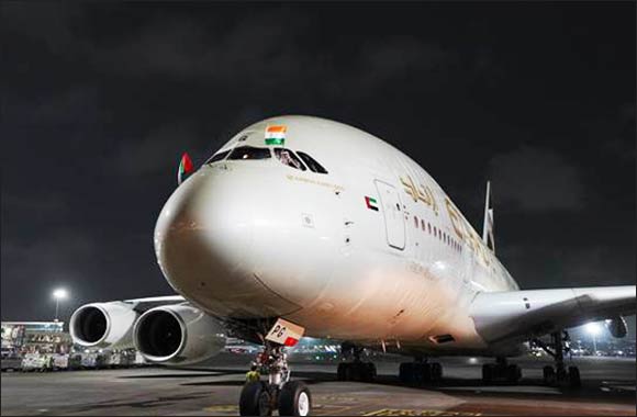 Etihad's A380 Arrives in Mumbai Starting Anniversary Celebrations