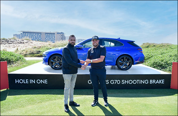 Dan Bradbury Wins new Genesis Car after acing the 17th at the 2023 Abu Dhabi HSBC Championship