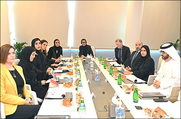 HE Sara Musallam, Minister of State for Early Education, Chairwoman of Abu Dhabi Department of Education and Knowledge, receives tour of Zayed University's Abu Dhabi cCmpus