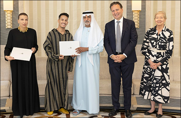 H.E. Sheikh Nahayan Mabarak Al Nahyan honours winners of Abu Dhabi Music & Arts Foundation awards in partnership with L'ÉCOLE Middle East, School of Jewelry Arts supported by Van C